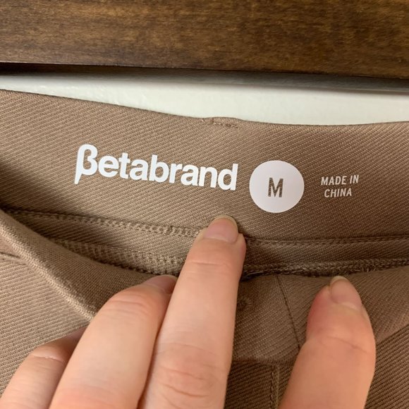 Betabrand tan straight leg yoga pant M - Picture 4 of 8